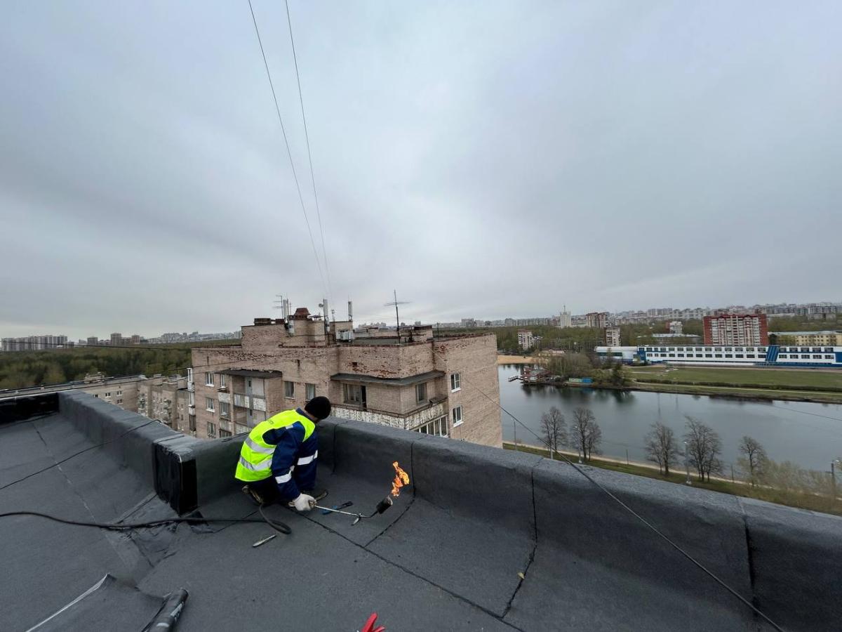 Более 450 кровель планируют обновить в Северной столице в этом году